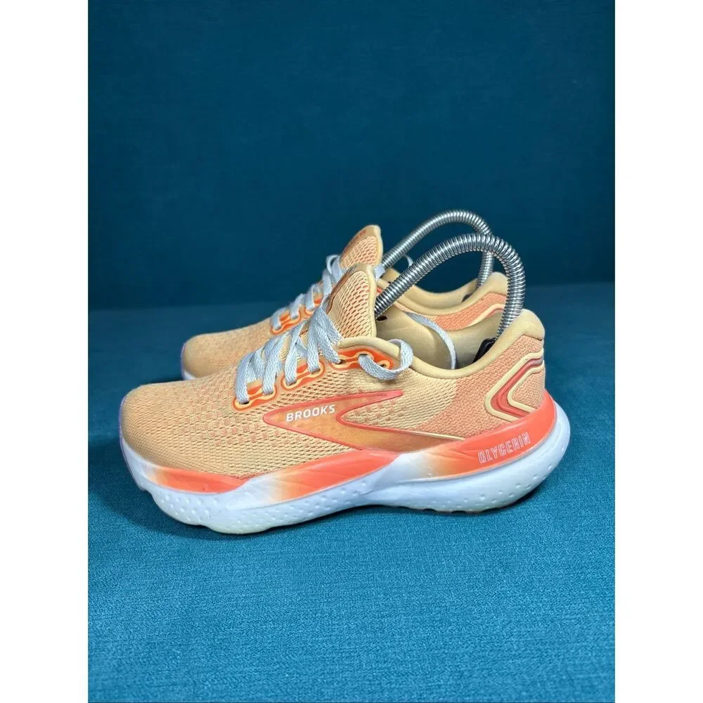 Brooks Glycerin Max Running Shoes Women’s Size 5.5 Peach Orange White 1204081B89